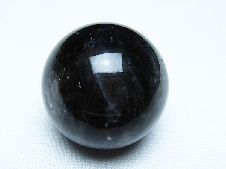 モリオン 純天然 黒水晶 丸玉 34mm [t220-9872] 1枚目