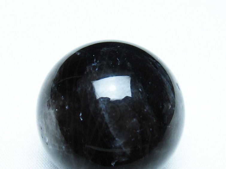 モリオン 純天然 黒水晶 丸玉 34mm [t220-9872] 2枚目