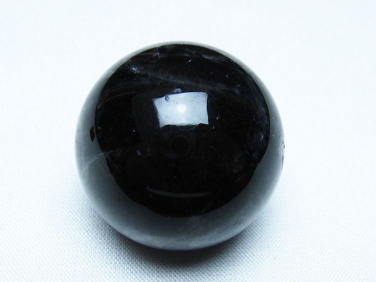 モリオン 純天然 黒水晶 丸玉 34mm [t220-9874] 1枚目
