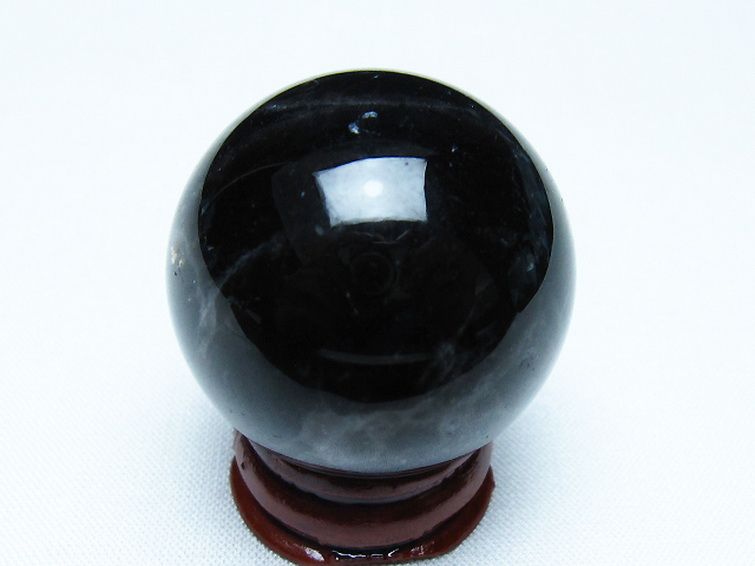 モリオン 純天然 黒水晶 丸玉 34mm [t220-9874] 3枚目