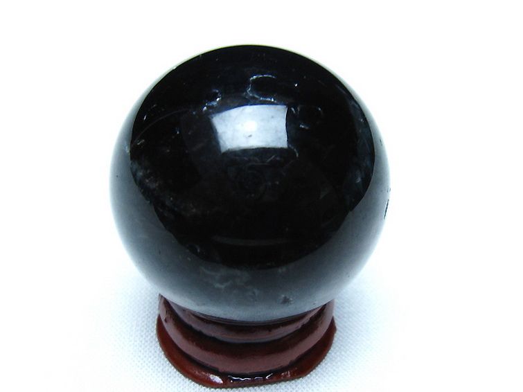モリオン 純天然 黒水晶 丸玉 34mm [t220-9877] 3枚目