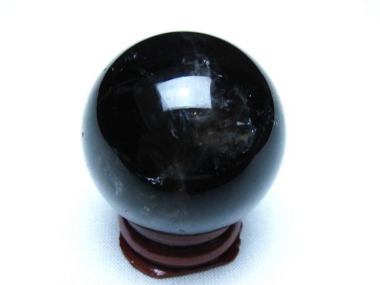 モリオン 純天然 黒水晶 丸玉 35mm [t220-9960] 3枚目