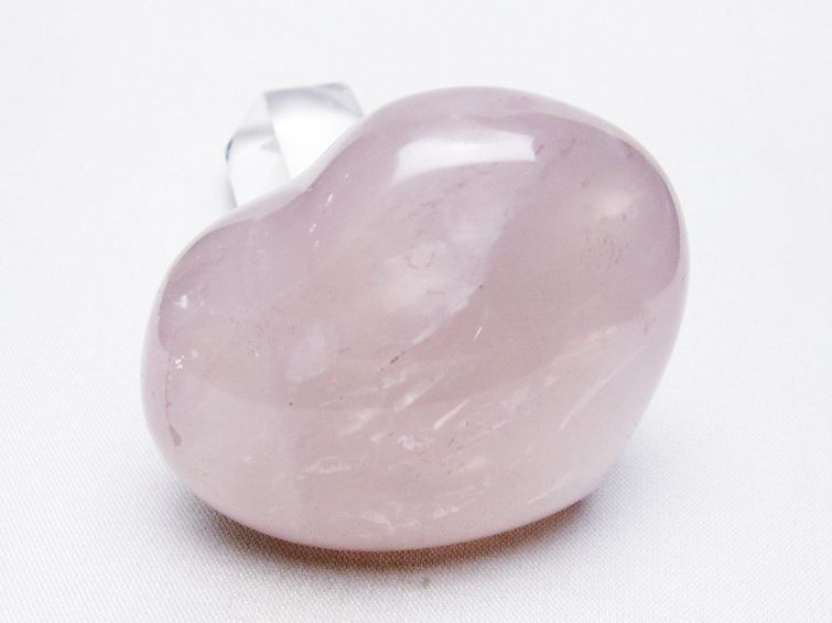 ローズクォーツハート置物[T225-8323] 1枚目