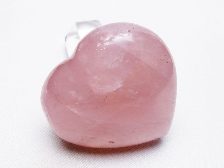 ローズクォーツハート置物[T225-8330] 1枚目