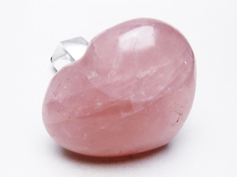 ローズクォーツハート置物[T225-8335] 1枚目