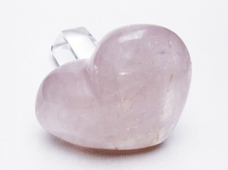 ローズクォーツハート置物[T225-8340] 1枚目