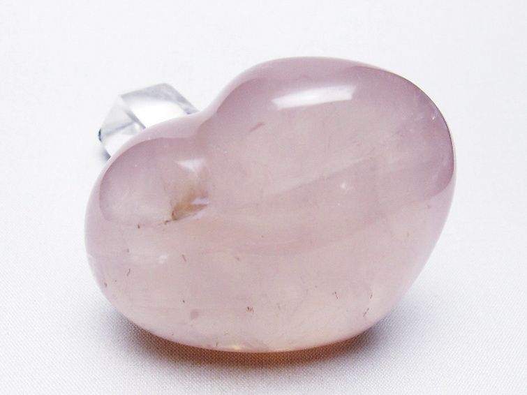 ローズクォーツハート置物[T225-8348] 1枚目