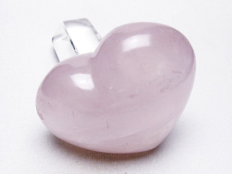 ローズクォーツハート置物[T225-8353] 1枚目