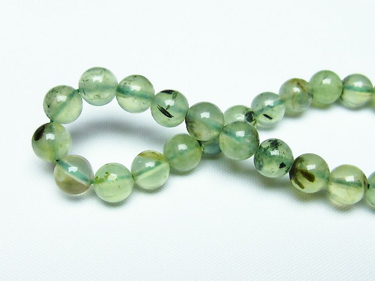 ルチル入りプレナイトブレスレット 7mm [T228-3125] 2枚目