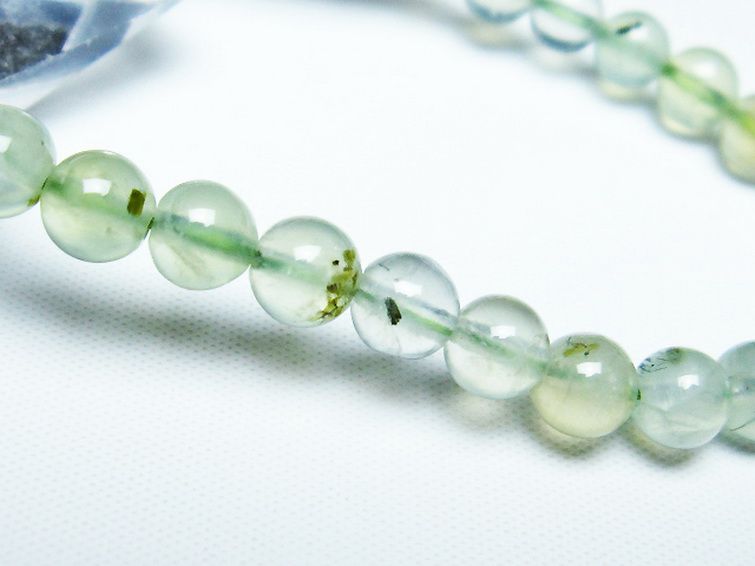 ルチル入りプレナイトブレスレット 6mm [T228-4043] 3枚目