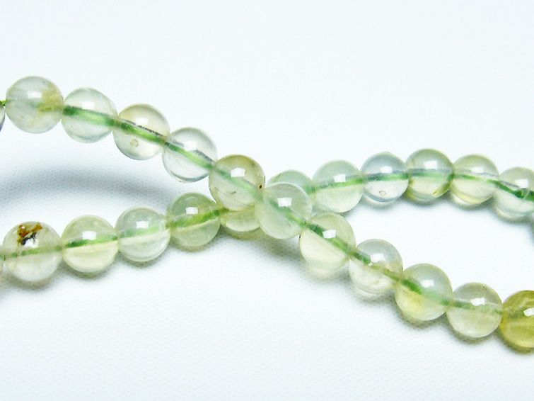 ルチル入りプレナイトブレスレット 7mm [T228-4045] 2枚目