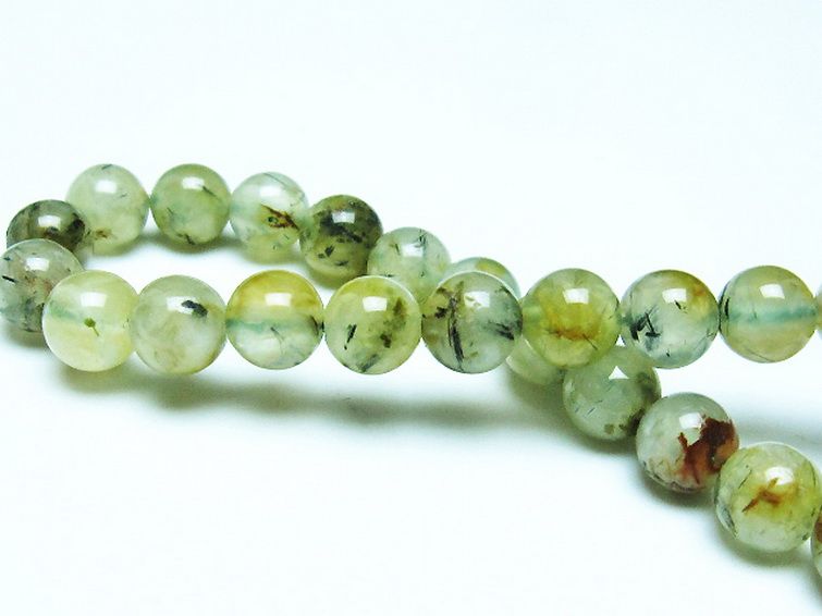 ルチル入りプレナイトブレスレット 7mm [T228-4251] 2枚目