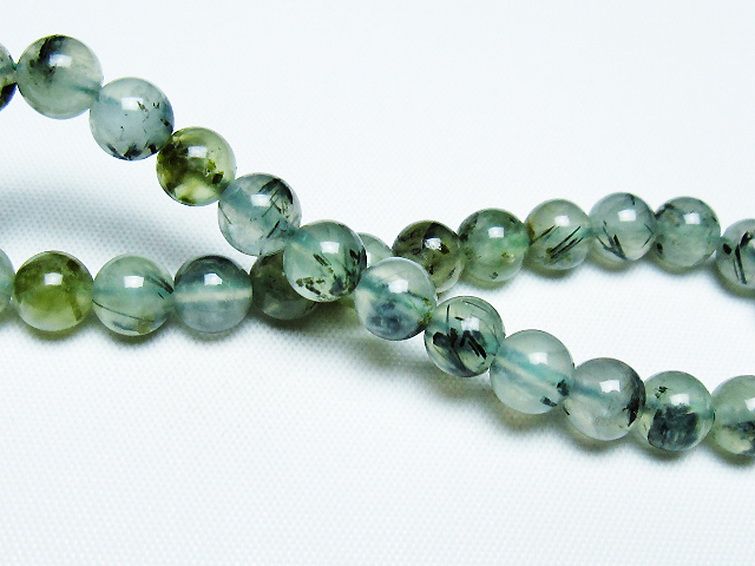 ルチル入りプレナイトブレスレット 7mm [T228-4421] 2枚目