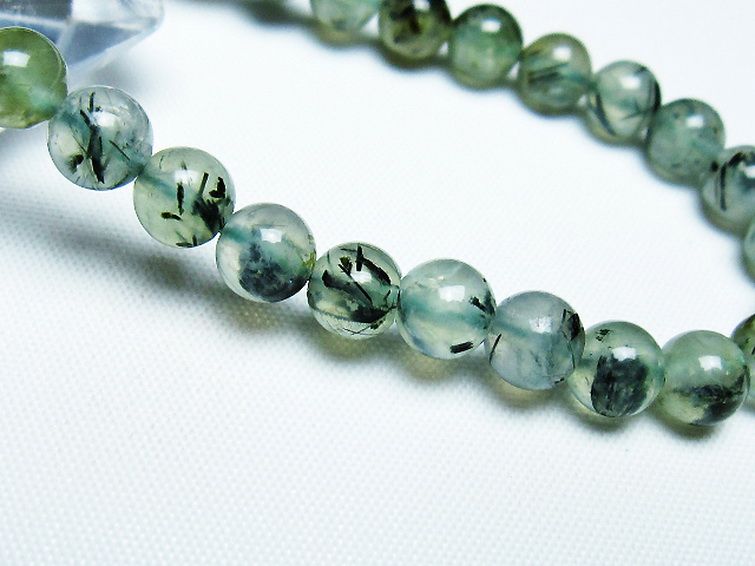 ルチル入りプレナイトブレスレット 7mm [T228-4421] 3枚目