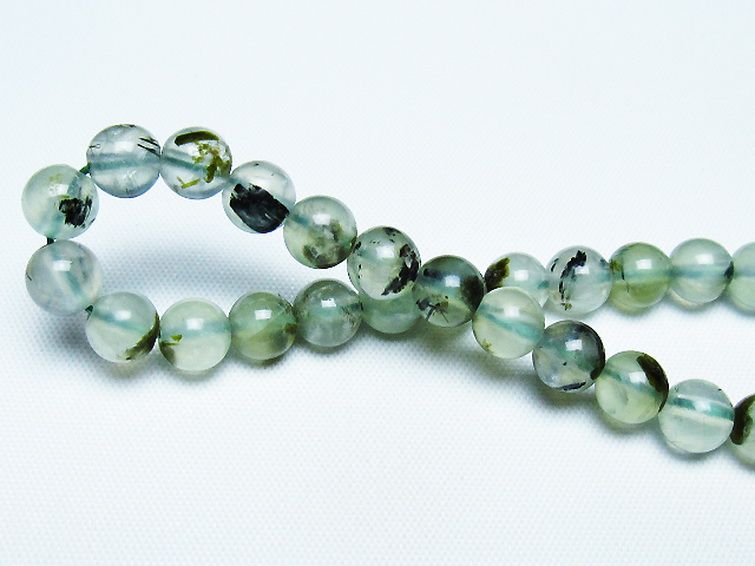 ルチル入りプレナイトブレスレット 7mm [T228-4432] 2枚目