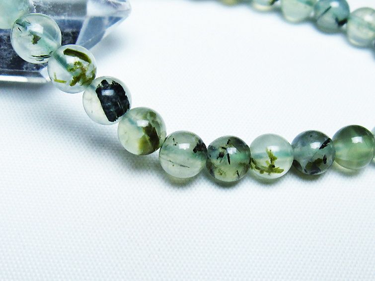 ルチル入りプレナイトブレスレット 7mm [T228-4432] 3枚目