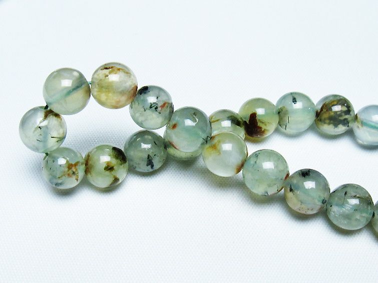 ルチル入りプレナイトブレスレット 9mm [T228-4478] 2枚目