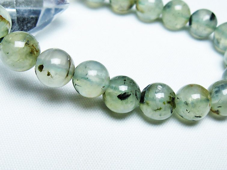 ルチル入りプレナイトブレスレット 9mm [T228-4486] 3枚目