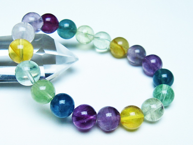 パワーストーン 天然石 フローライト ブレスレット 10mm [T229-5520]