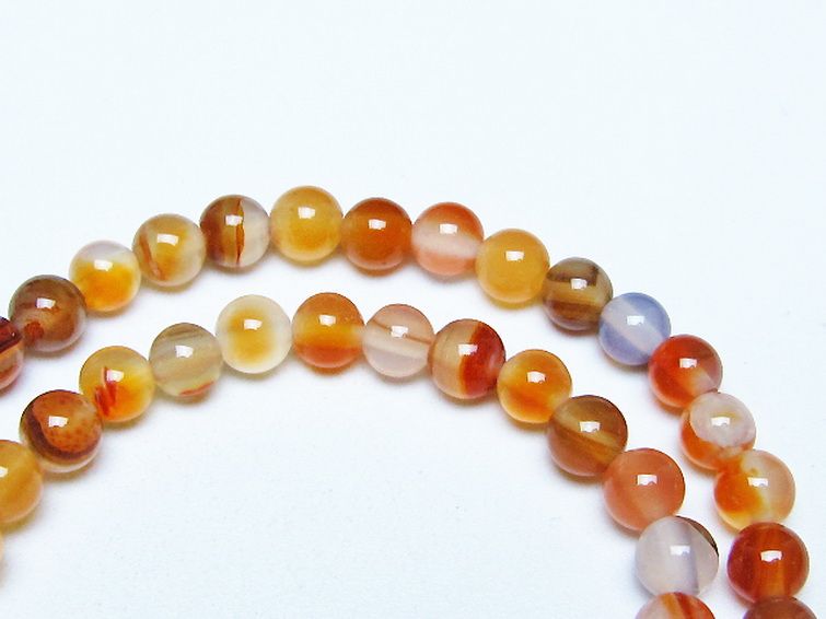アゲート 一連 6mm ビーズ [t232-1349] 2枚目