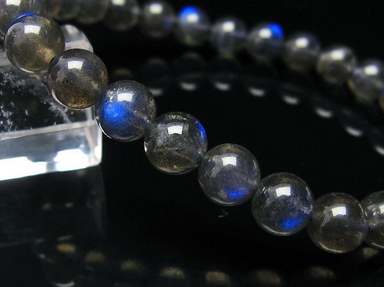 ラブラドライトブレスレット 7mm [T234-2757] 3枚目