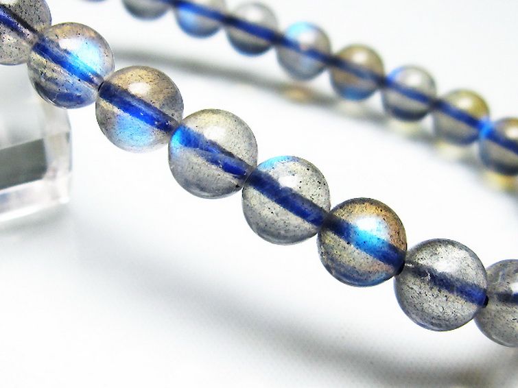 ラブラドライトブレスレット 7mm [t234-3318] 3枚目