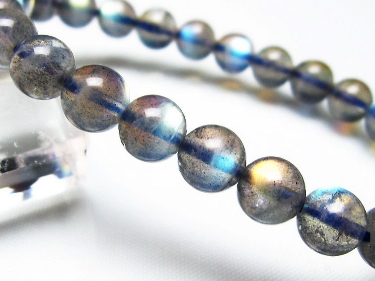 ラブラドライトブレスレット 7mm [t234-3446] 3枚目