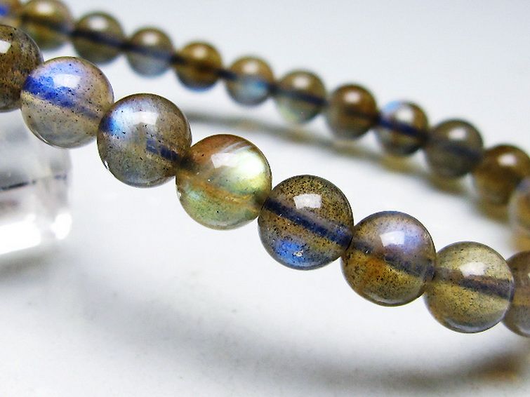 ラブラドライトブレスレット 7mm [T234-3973] 3枚目