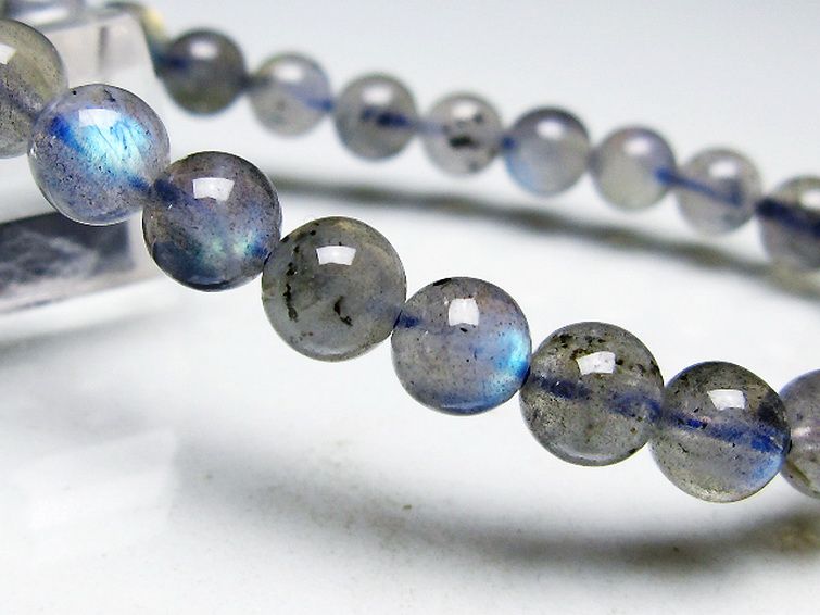 ラブラドライトブレスレット 7mm [t234-4072] 3枚目