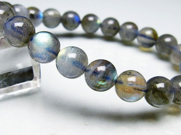 ラブラドライトブレスレット 9mm [t234-4105] 3枚目