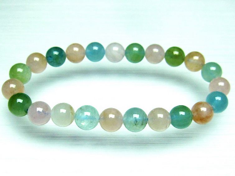 MIXベリルブレスレット 緑柱石 8mm [T237-2326] 3枚目