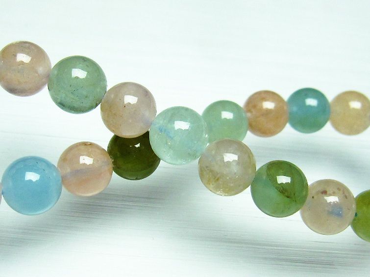 MIXベリルブレスレット 緑柱石 10mm [T237-2335] 1枚目