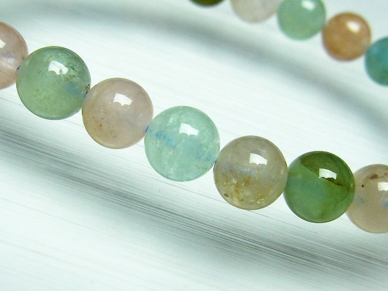 MIXベリルブレスレット 緑柱石 10mm [T237-2335] 2枚目