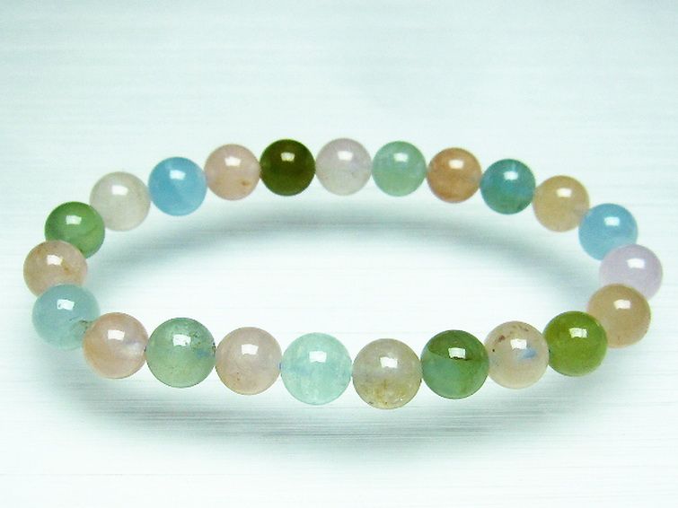 MIXベリルブレスレット 緑柱石 10mm [T237-2335] 3枚目