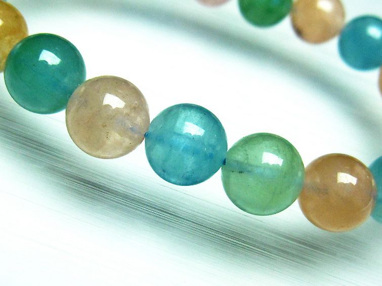 MIXベリルブレスレット 緑柱石 10mm [T237-2352] 2枚目