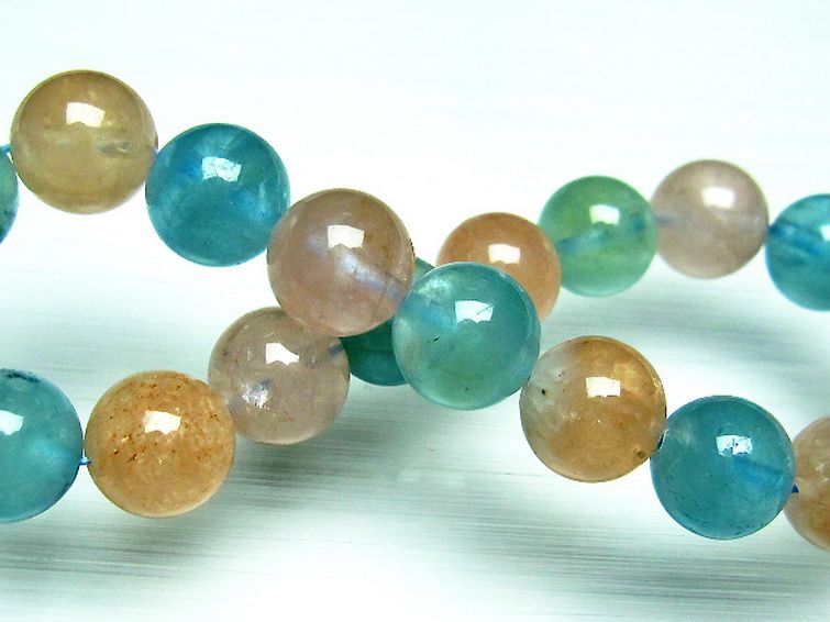 MIXベリルブレスレット 緑柱石 9mm [T237-4241] 1枚目