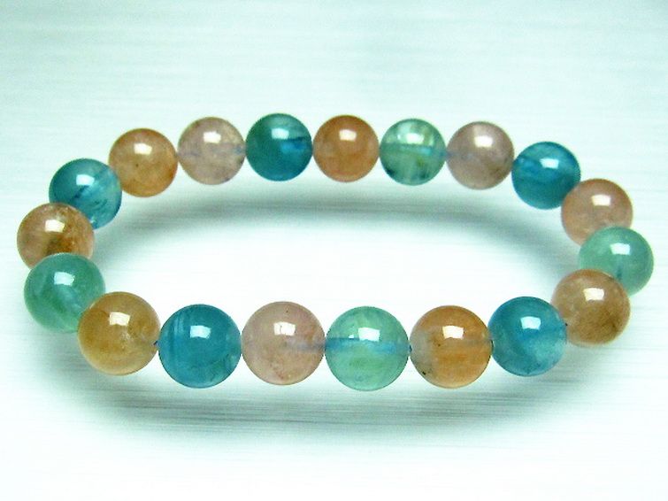 MIXベリルブレスレット 緑柱石 9mm [T237-4241] 3枚目