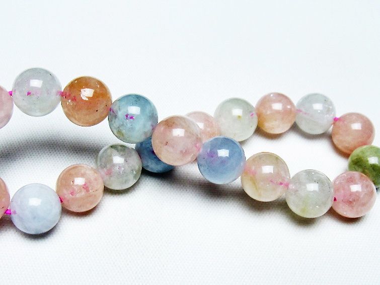 MIXベリルブレスレット 緑柱石 14mm [T237-4251] 2枚目