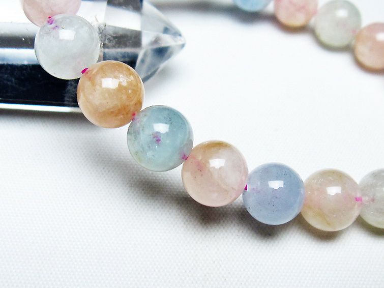 MIXベリルブレスレット 緑柱石 14mm [T237-4251] 3枚目