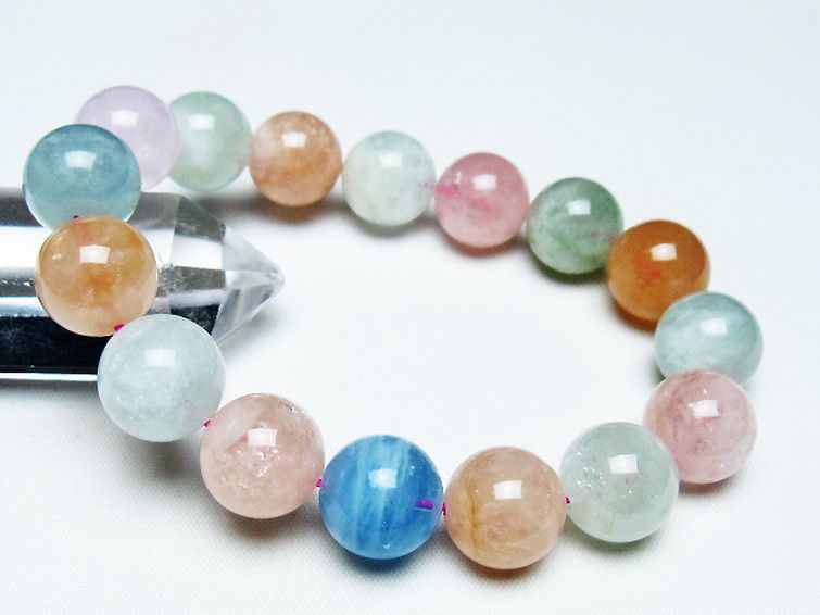 MIXベリルブレスレット 緑柱石 13mm [T237-4258] 1枚目