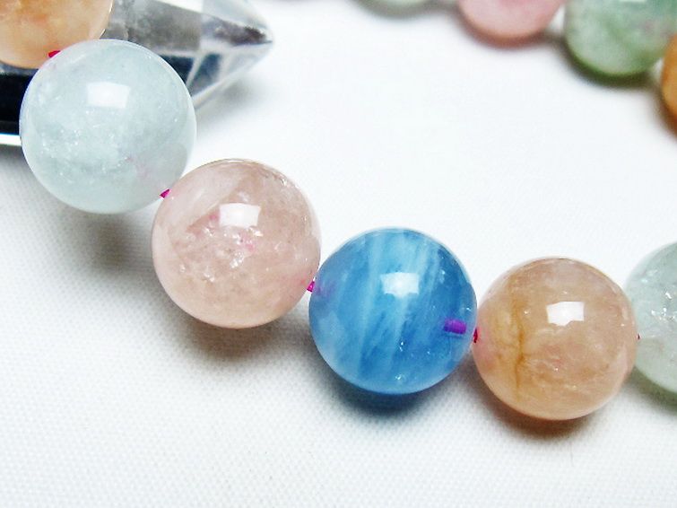 MIXベリルブレスレット 緑柱石 13mm [T237-4258] 3枚目