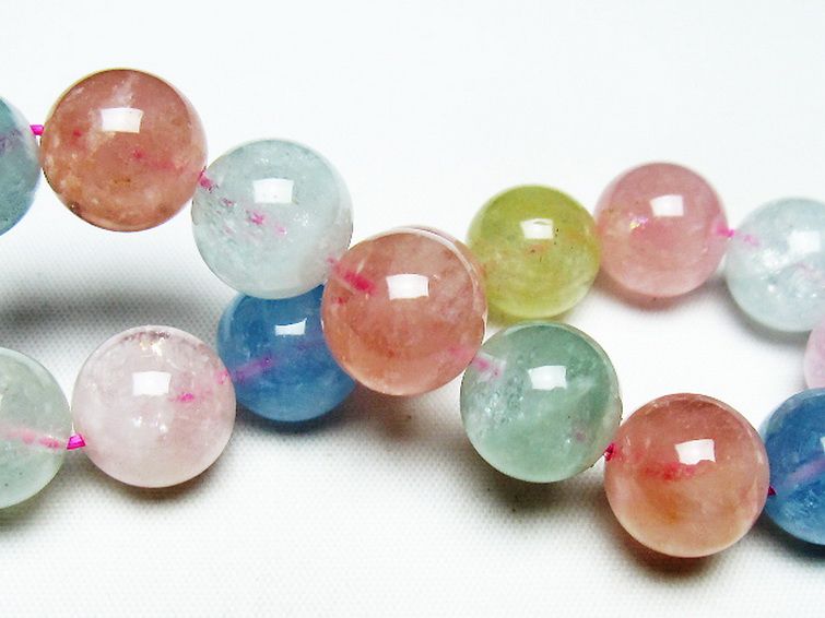 MIXベリルブレスレット 緑柱石 9mm [T237-4267] 2枚目