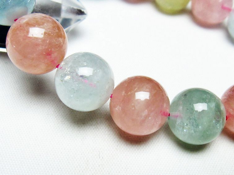 MIXベリルブレスレット 緑柱石 9mm [T237-4267] 3枚目