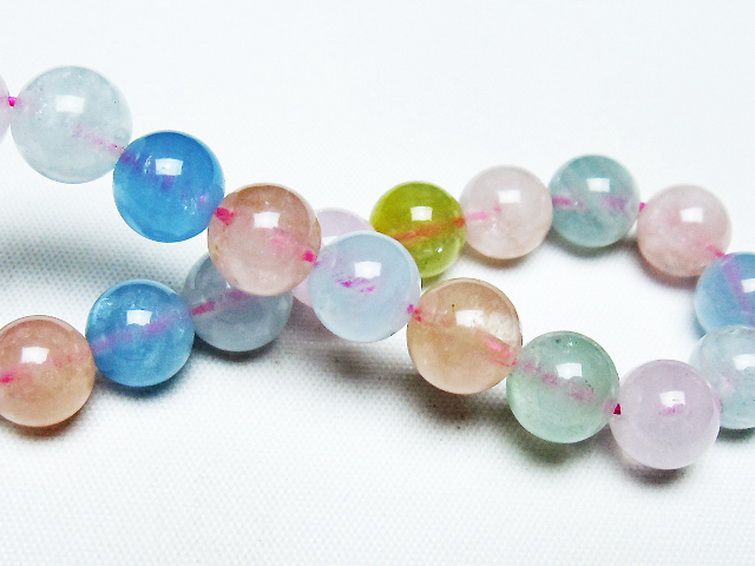 MIXベリルブレスレット 緑柱石 9mm [T237-4268] 2枚目