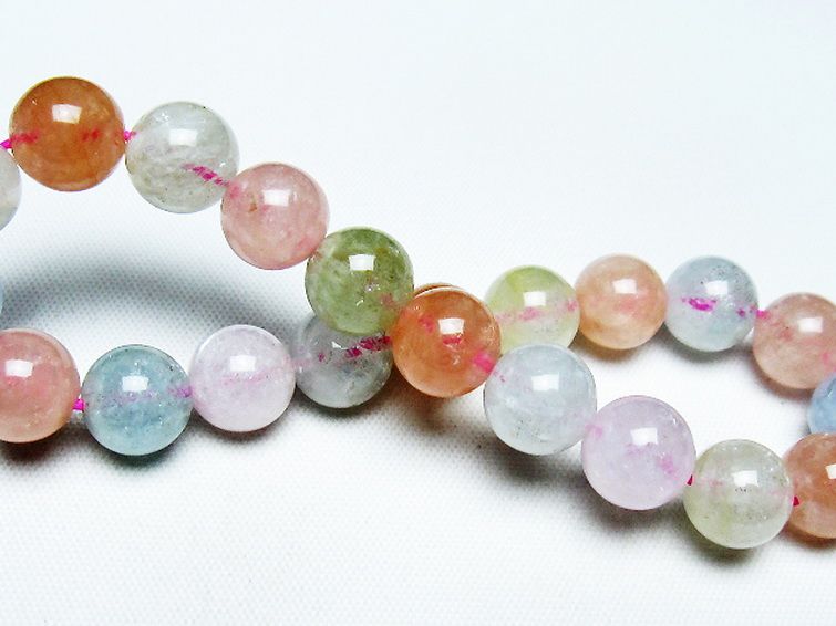 MIXベリルブレスレット 緑柱石 9mm [T237-4272] 2枚目