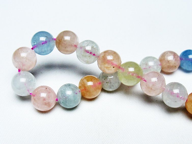 MIXベリルブレスレット 緑柱石 9mm [T237-4276] 2枚目