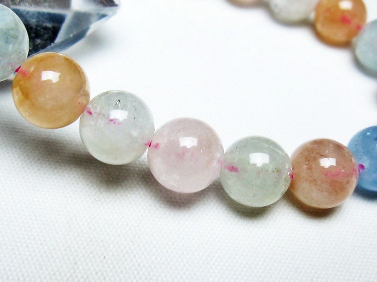 MIXベリルブレスレット 緑柱石 9mm [T237-4276] 3枚目