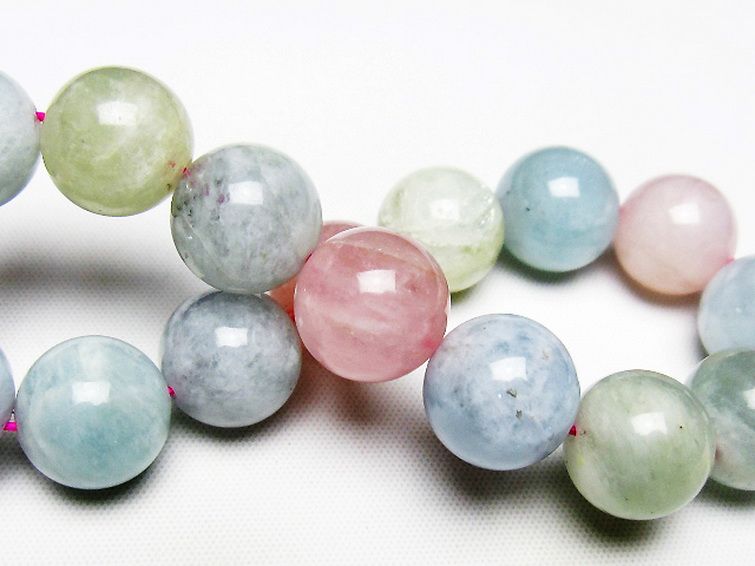 MIXベリルブレスレット 緑柱石 14mm [T237-4329] 2枚目