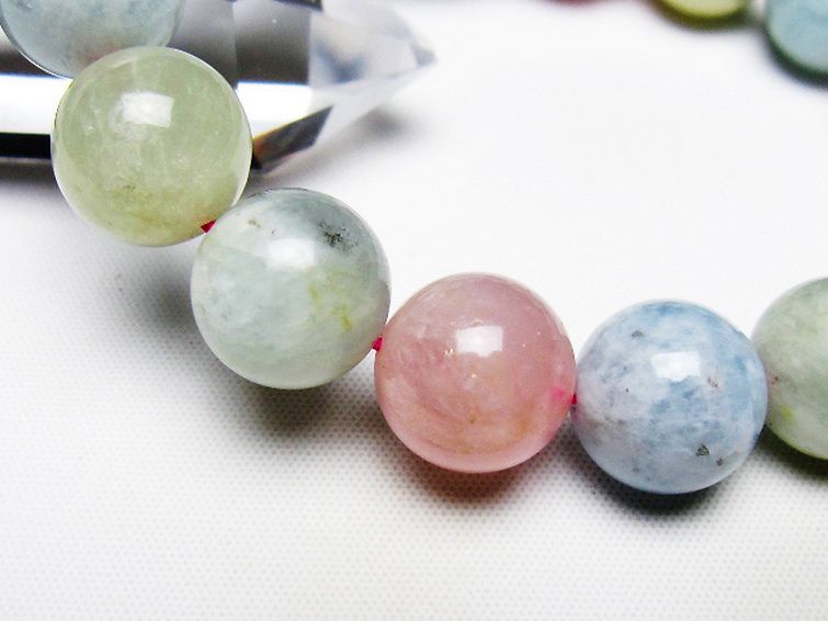 MIXベリルブレスレット 緑柱石 14mm [T237-4329] 3枚目