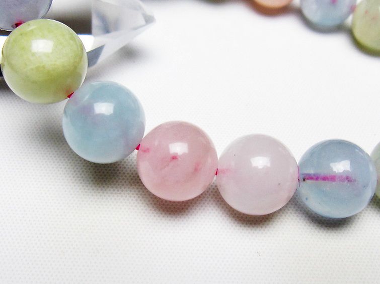 MIXベリルブレスレット 緑柱石 12mm [T237-4373] 3枚目